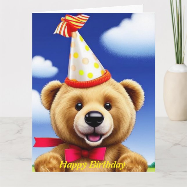 Teddy Bear Bonne carte d'anniversaire (Devant)