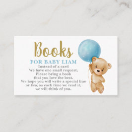 Teddy Bear Books for Baby Request Card Begleitkarte