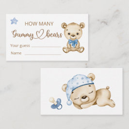 Teddy Bear Boy Baby Bear Baby Dusche Begleitkarte