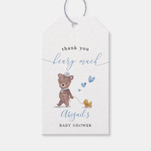 Teddy Bear Boy Baby Dusche Gefallen Geschenkanhänger