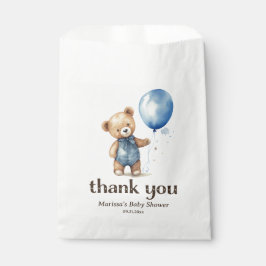 Teddy Bear Boy Baby Dusche Vielen Dank Geschenktütchen