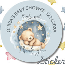 Teddy Bear Boy Bearly Wait Baby Shooting Favor