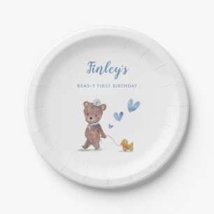 Teddy Bear Boy Birthday Party Pappteller
