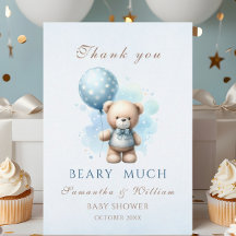 Teddy Bear Boy Blue Balloon Sweet Baby Show