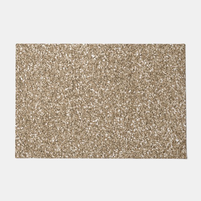 Teddy Bear Brown Gold Glitzer      Fußmatte (Vorderseite)
