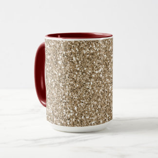 Teddy Bear Brown Gold Glitzer Tasse