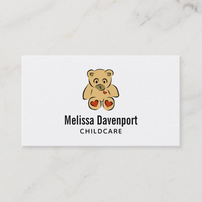 Teddy Bear Business Card Visitenkarte (Vorderseite)