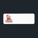 Teddy Bear Christmas Address Labels<br><div class="desc">Teddy Bären Weihnachten-Adressetiketten</div>