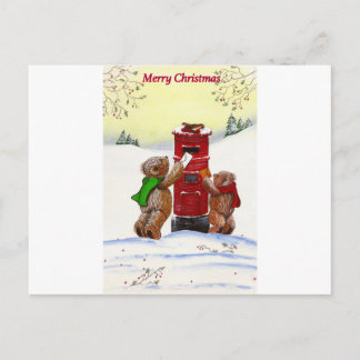 Teddy Bear Christmas Card Feiertagspostkarte
