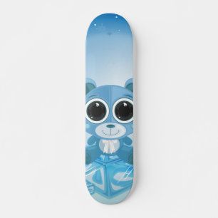 Teddy Bear - Cool Blue Skateboard