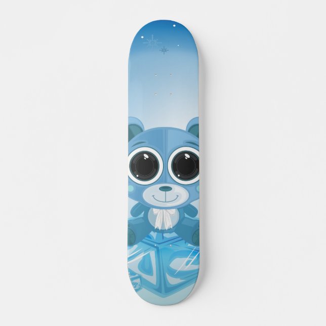 Teddy Bear - Cool Blue Skateboard (Vorne)