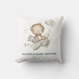 Teddy Bear Coussin de Baby shower d'avion