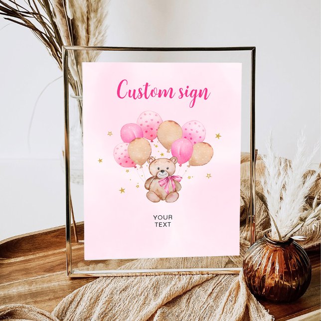 Teddy Bear Custom Sign Poster (Von Creator hochgeladen)