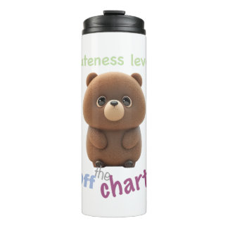 Teddy Bear Cuteness Level Niedlich Adortable Funny Thermosbecher