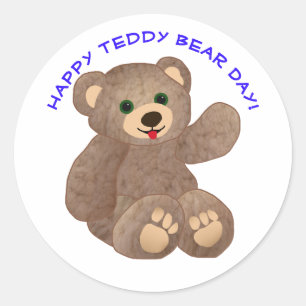 Teddy Bear Day Runder Aufkleber