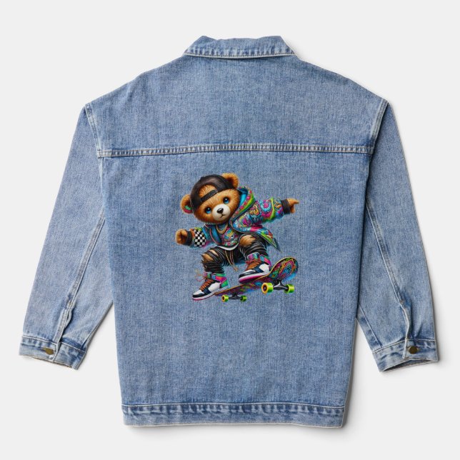 Teddy Bear Denim Jacket Jeansjacke (Rückseite)