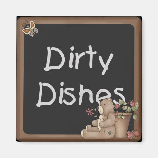 Teddy Bear Dirty Geschirrs Geschirrspülmaschine Ma Magnet