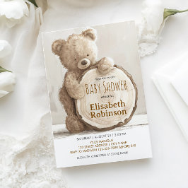 Teddy Bear Douche Invitation personnalisée