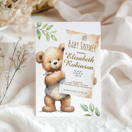 Teddy Bear Douche Invitation personnalisée
