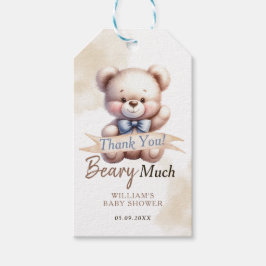 Teddy Bear Dusche Wasserfarbe Danke schön viel bea Geschenkanhänger