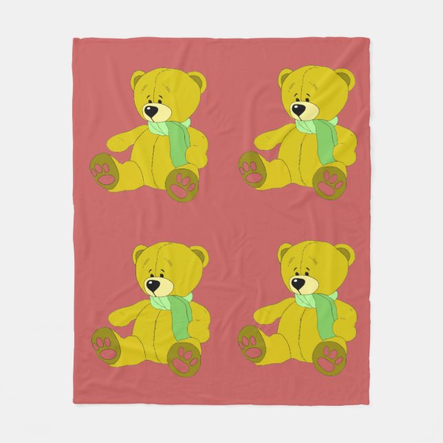 Teddy Bear Fleece Blanket (Vorderseite)