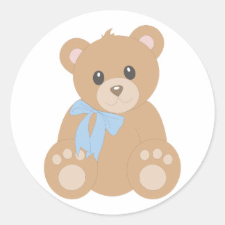 „Teddy Bear“ for Boys Runder Aufkleber