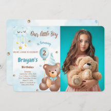 Teddy Bear Foto Einladung