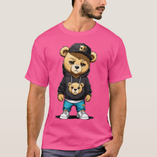 Teddy Bear Gangster in Hip Hop Street Kleidung T-Shirt