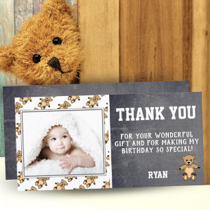 Teddy Bear Geburtstag Danke Ihnen Foto Card Kinder