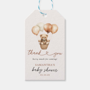 Teddy Bear Gender Neutral Baby Dusche Vielen Dank Geschenkanhänger