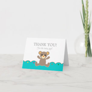 Teddy Bear Gender Neutral Baby Geschenk Vielen Dan Dankeskarte