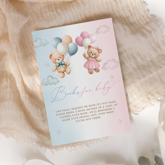 Teddy Bear Gender Reveal Book Request Begleitkarte (Von Creator hochgeladen)