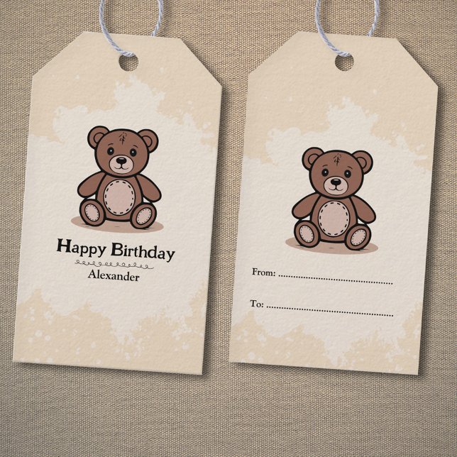 Teddy Bear Geschenkanhänger (Teddy Bear Gift Tags)
