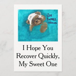 Teddy Bear Get Well Card Karte