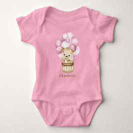 Teddy Bear Girl Baby Bodysuit Baby Strampler