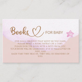 Teddy Bear Girl Baby Shower Books für das Baby Begleitkarte