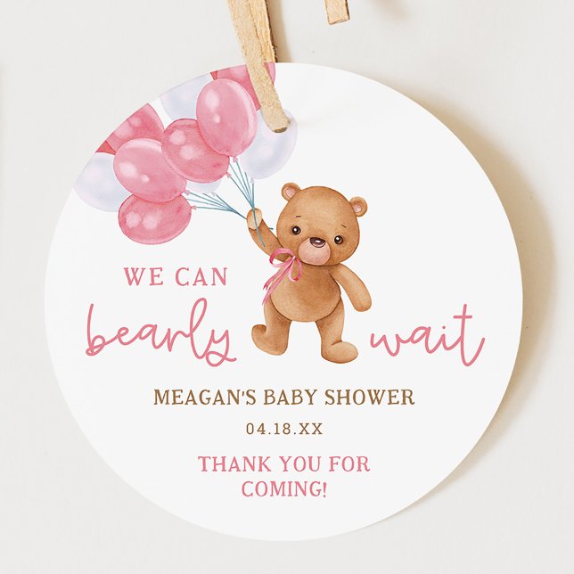 Teddy Bear Girl Wir können frühzeitig abwarten Bab Geschenkanhänger (Von Creator hochgeladen)