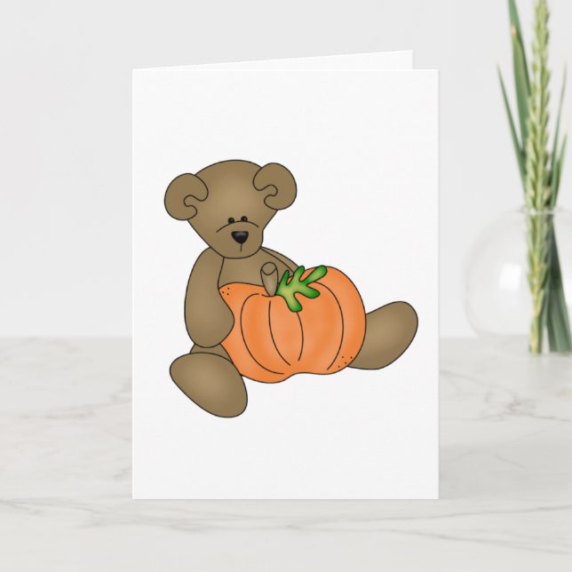 Teddy Bear Halloween Karte (Vorderseite)