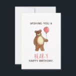 Teddy Bear Happy Birthday Red Balloon Flat Card<br><div class="desc">Eine süße und einfache Teddy tragen Geburtstagskarte! Ein brauner Aquarellbär mit einem roten Ballon macht ein bezauberndes Design,  um jemanden an seinem besonderen Tag zu schicken! Passen Sie Ihre eigene "bäreny"-süße Nachricht an oder verließ wie es ist. Raum für eine handschriftliche Notiz auf der Rückseite!</div>