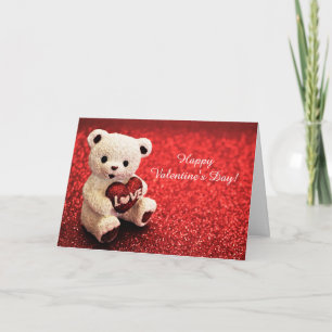 Teddy Bear Happy Valentine's Day Card Karte