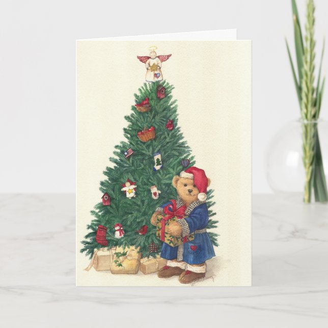 TEDDY BEAR HOLIDAY PARTEI EINLADUNG (Vorderseite)