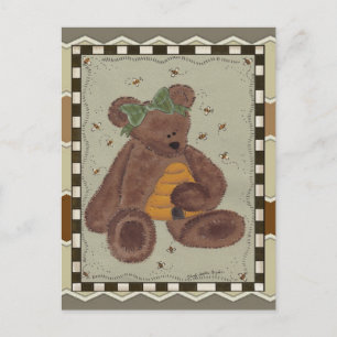 Teddy Bear Honey Postkarte