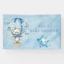 Teddy Bear Hot Air Ballon Boy Baby Dusche