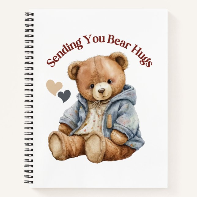 Teddy Bear Hug Notizbuch (Vorderseite)