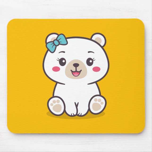 Teddy Bear Illustration Mousepad (Vorne)