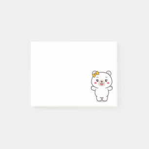Teddy Bear Illustration Post-it Klebezettel