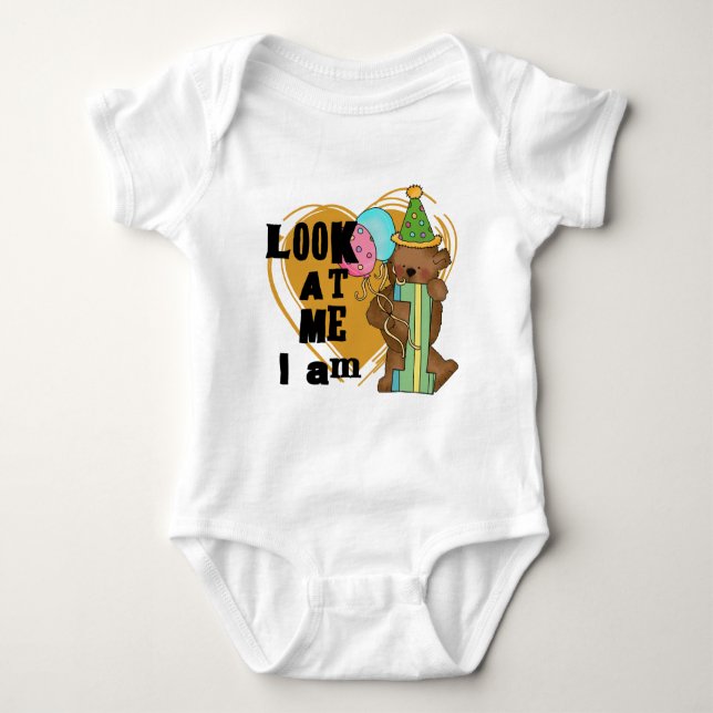 Teddy Bear I'm 1 Anniversaire T-shirts et cadeaux (Devant)