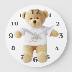 Teddy Bear image for Round (Large) Wall Clock Große Wanduhr