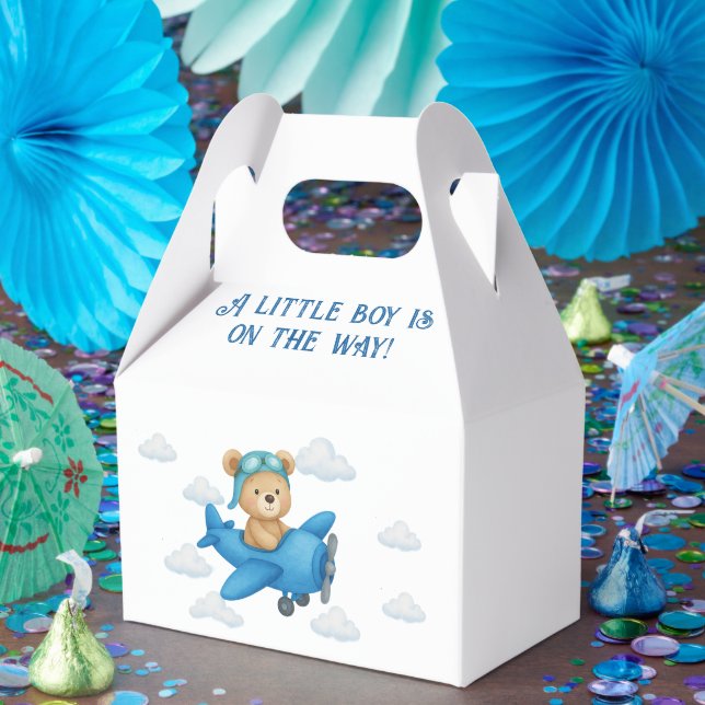 Teddy Bear in Airplane Baby Showbox Geschenkschachtel (Party)