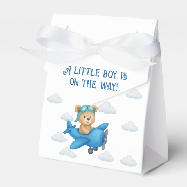 Teddy Bear in Airplane Baby Showbox Geschenkschachtel (Vorderseite)